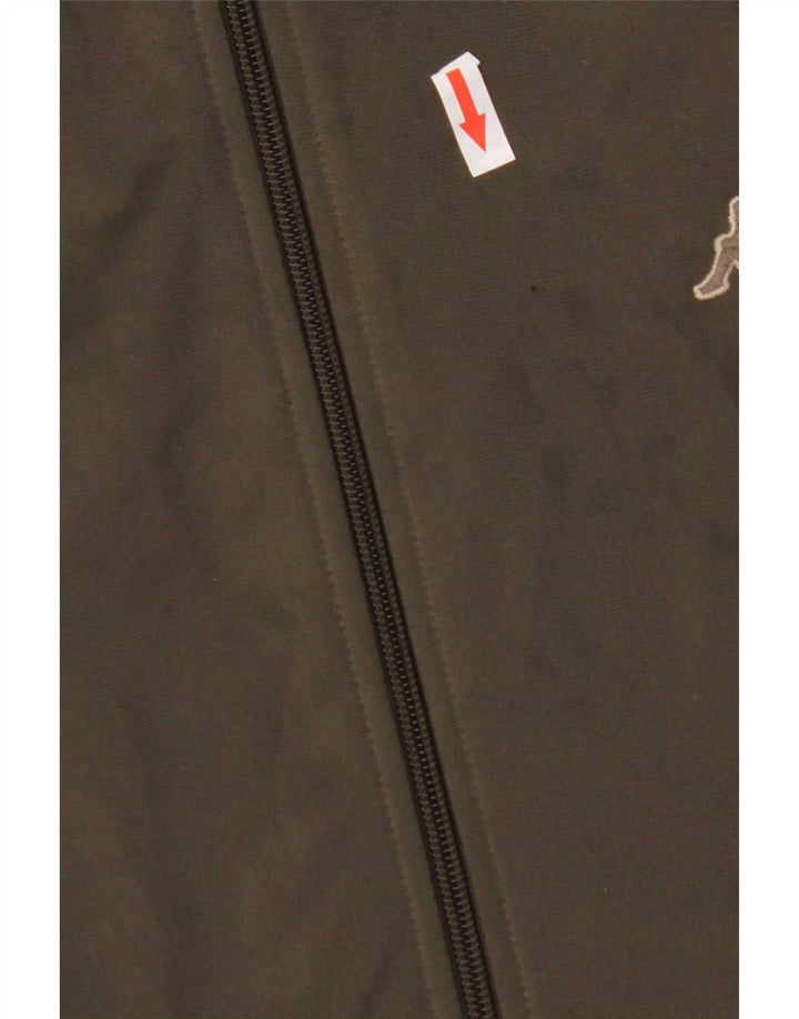 Kappa Hombre Chándal Top Chaqueta XL Caqui Poliéster