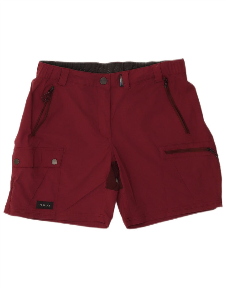 FORCLAZ Shorts Cargo Mujer Grande W34 Granate Poliamida