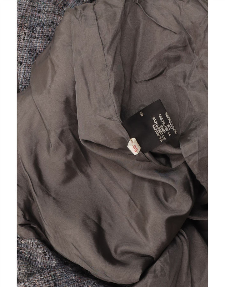 VINTAGE Chaqueta bomber extragrande para mujer IT 50 XL Poliéster moteado gris