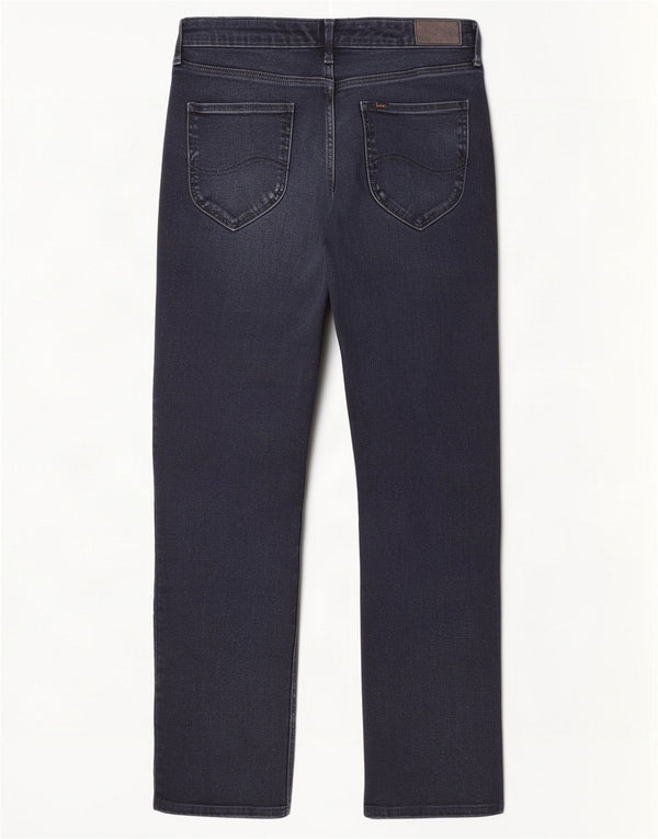 Vaqueros Lee Marion Straight para Mujer W28 L26 Algodón Azul Marino