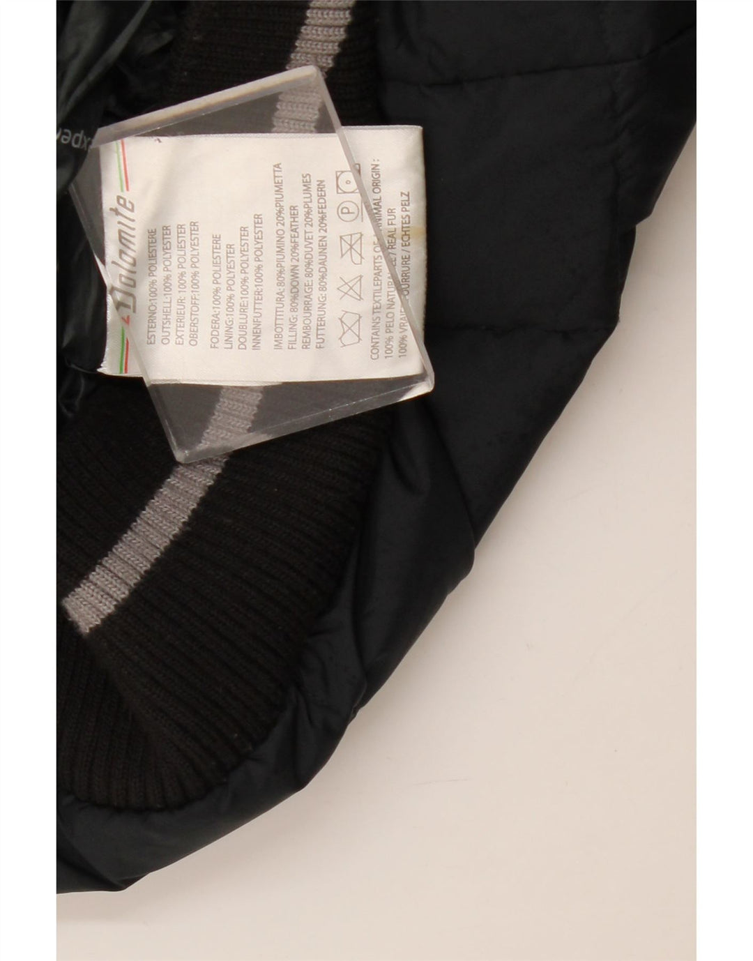 DOLOMITE Chaqueta acolchada con capucha para hombre UK 36 Small Poliéster negro