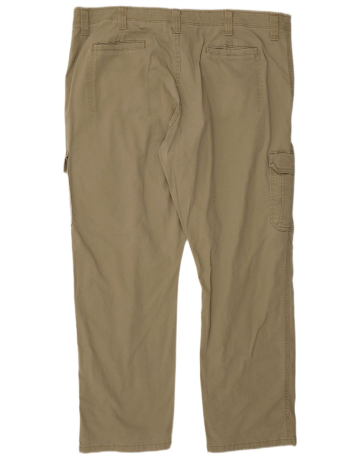 WRANGLER Pantalones cargo de ajuste relajado para hombre W42 L30 Algodón caqui