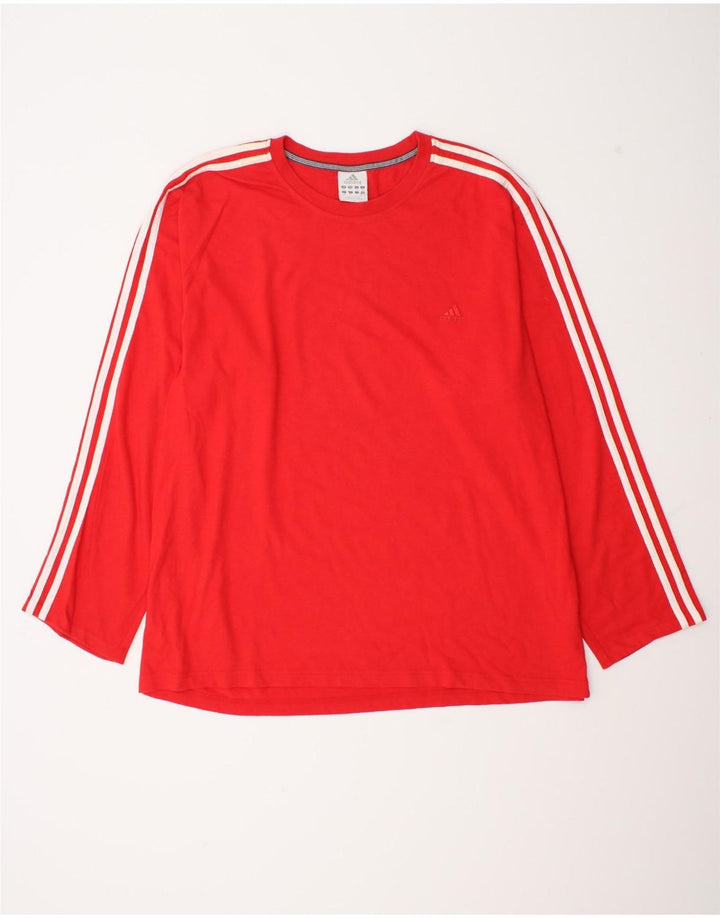 Adidas Hombre Top Manga Larga 2XL Algodón Rojo