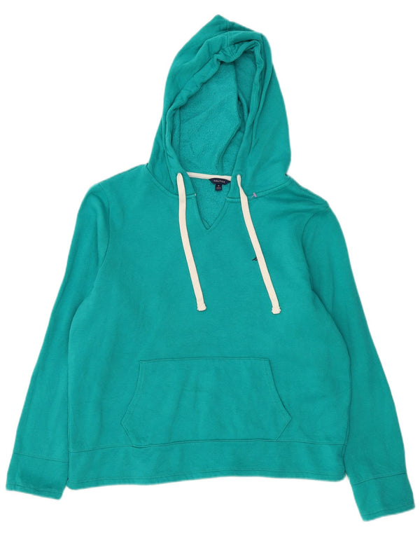 Nautica Sudadera con capucha para mujer UK 14 Medium Turquesa Algodón