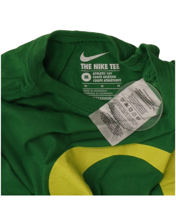 Camiseta Nike de corte atlético con gráfico para hombre, parte superior de algodón verde medio