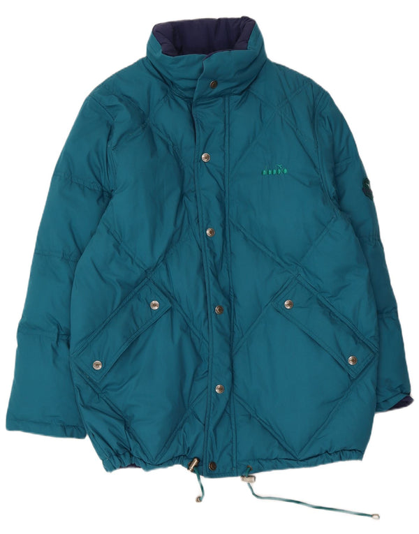 Diadora Mens Reversible Padded Jacket UK 36 Small Blue Polyester