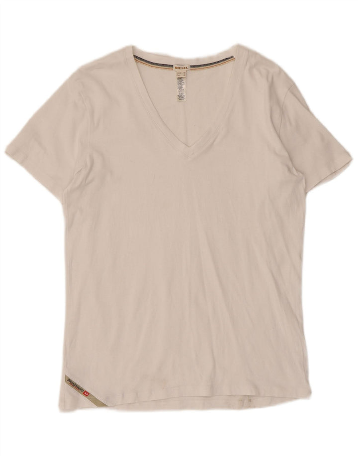 Diesel Camiseta para mujer Top UK 40 Medium White Cotton