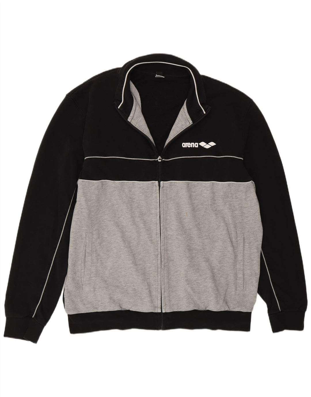 Arena Hombre Chándal Top Chaqueta 2XL Negro Colorblock Algodón