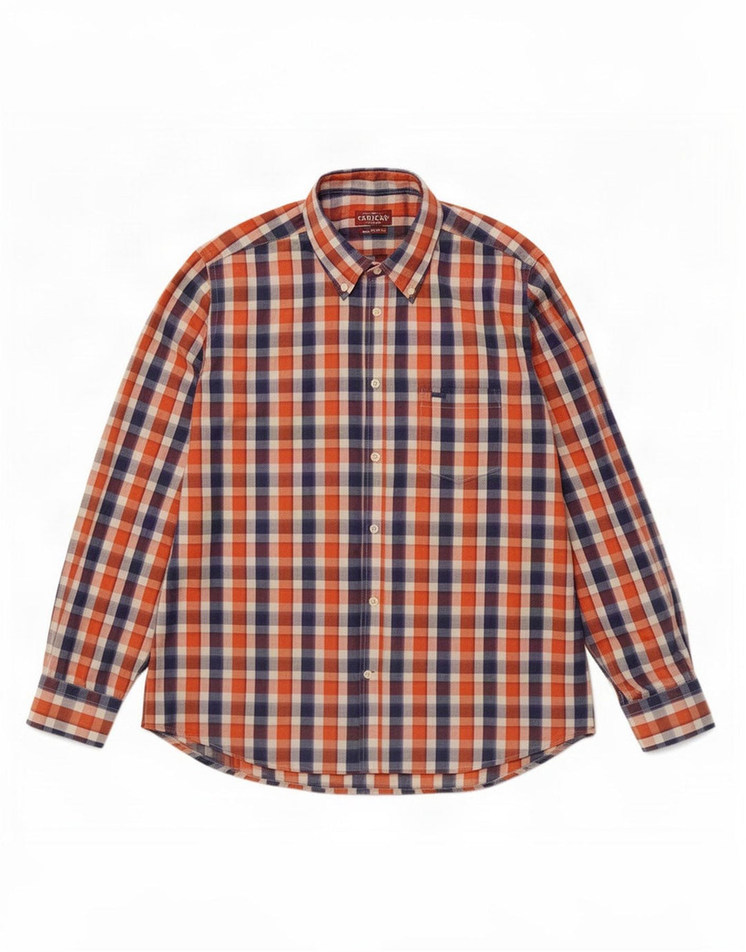 Camisa Carrera Regular Fit Hombre XL Algodón Cuadros Multicolor