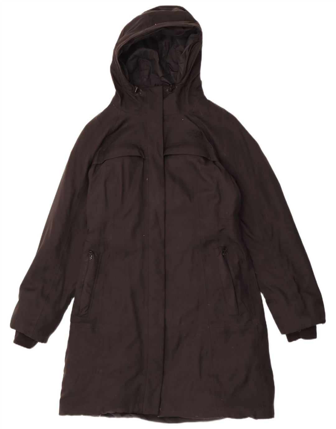 The North Face Abrigo acolchado con capucha para mujer UK 44 Medium Black Nylon