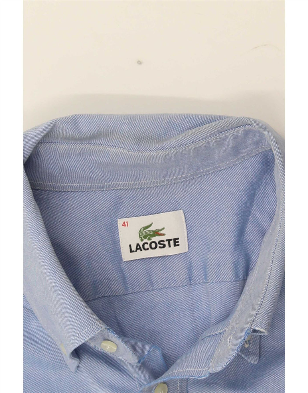 Camisa Lacoste Hombre Talla 41 Grande Azul