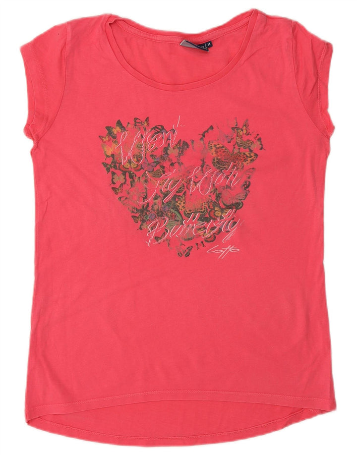 Lotto Camiseta gráfica para mujer Top UK 42 Medium Pink