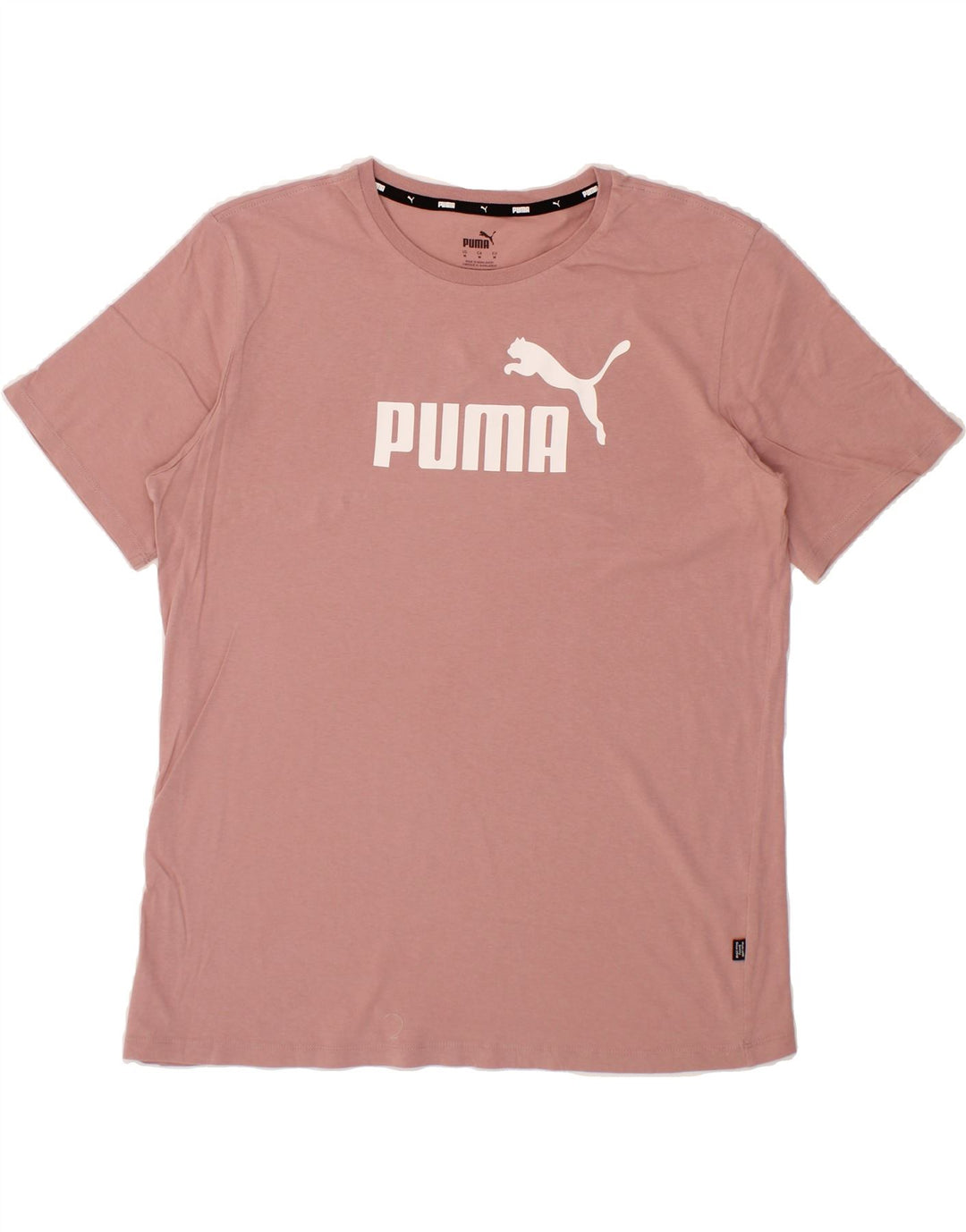 PUMA Mens Graphic T-Shirt Top Medium Pink Vintage Puma and Second-Hand Puma from Messina Hembry 