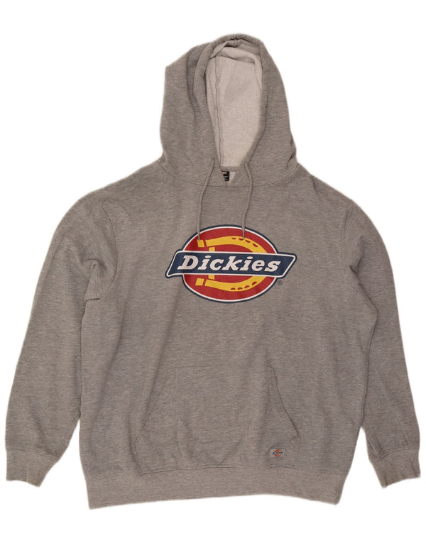 Dickies Sudadera con capucha gráfica para hombre, talla 2XL, algodón moteado gris