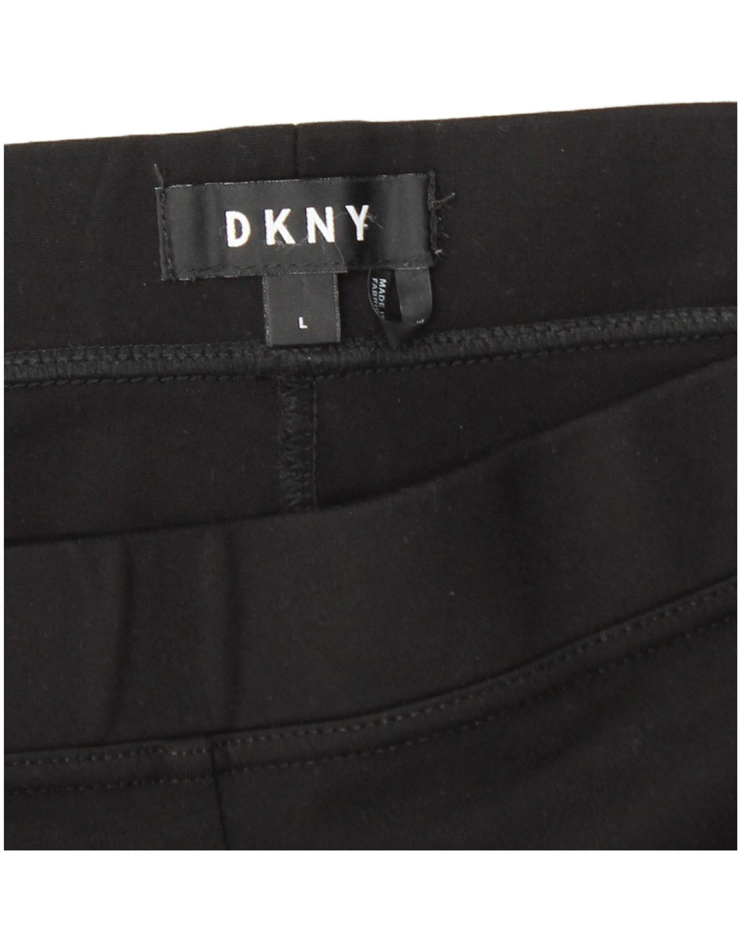 DKNY Womens Leggings UK 16 Large Black Rayon
