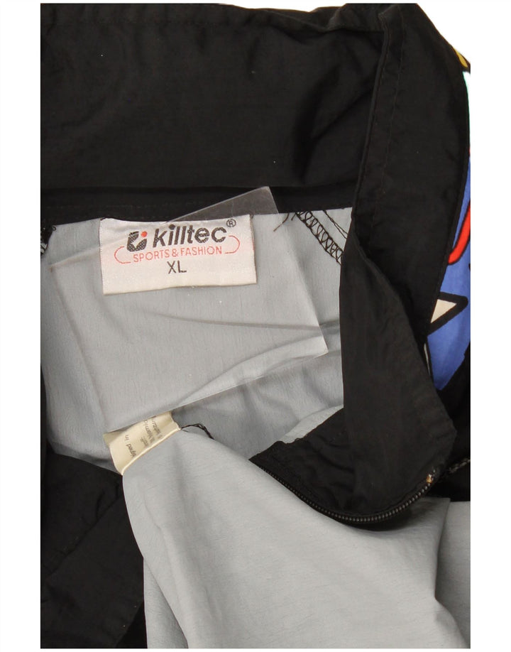 KILLTEC Chaqueta cortavientos para hombre ES 42 XL Poliamida color block negro