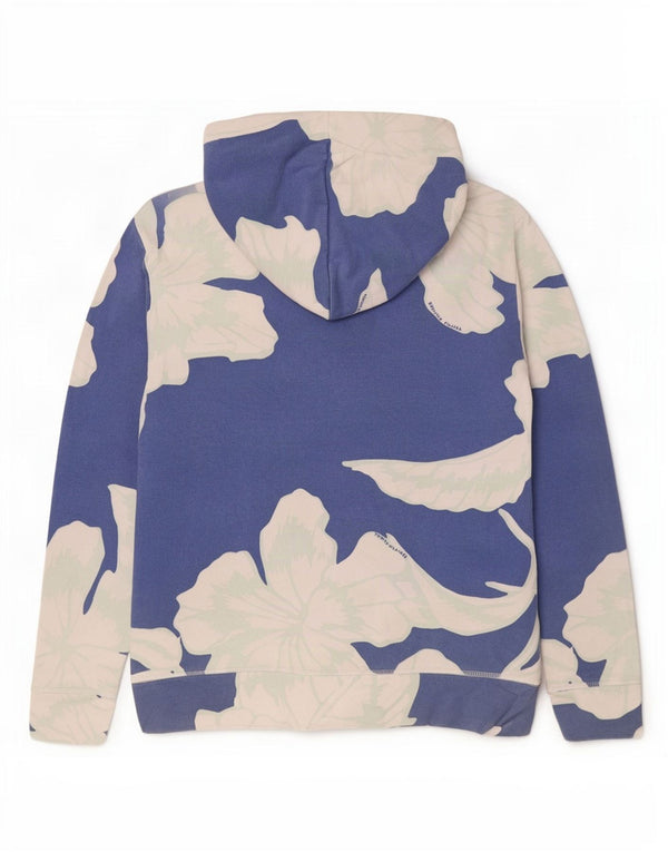 Tommy Hilfiger Mens Graphic Hoodie Jumper XL Blue Floral Cotton