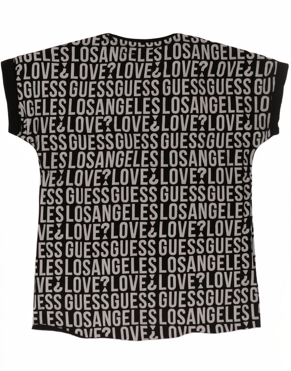Guess Camiseta gráfica para niña 11-12 años Algodón negro