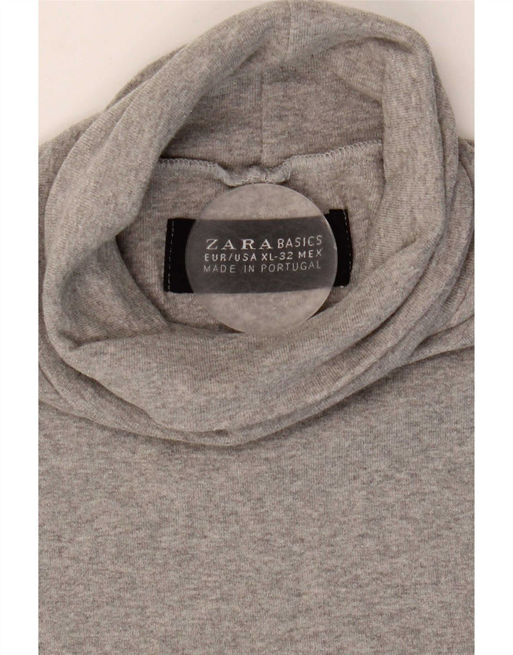 Zara Mujer Camiseta Top ES 40 XL Gris