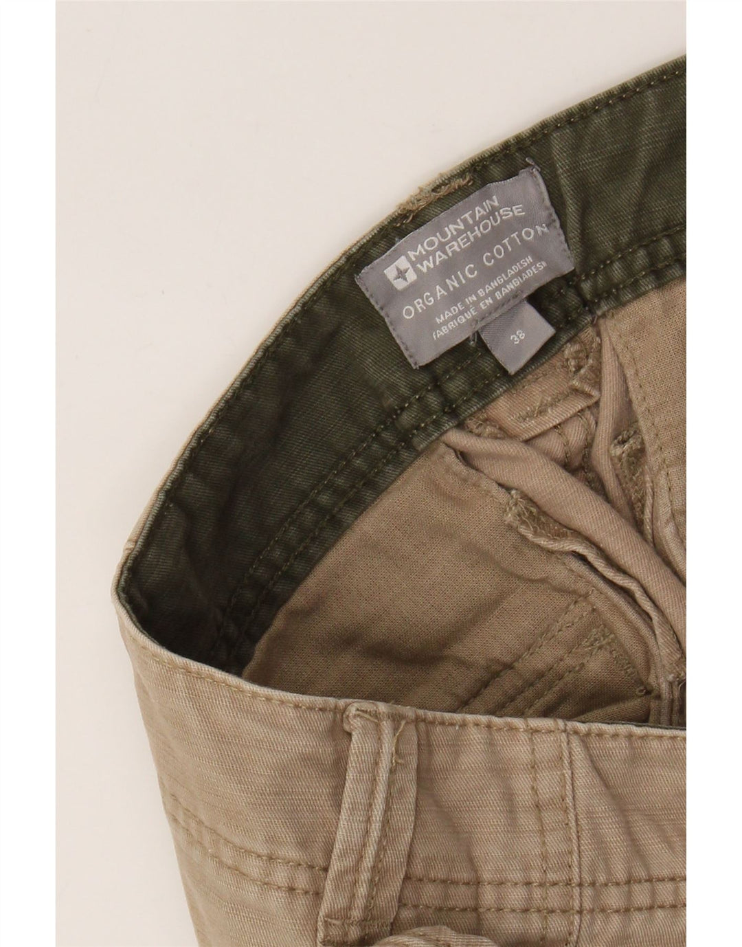 MOUNTAIN WAREHOUSE Pantalones cortos cargo para hombre W38 XL Algodón beige
