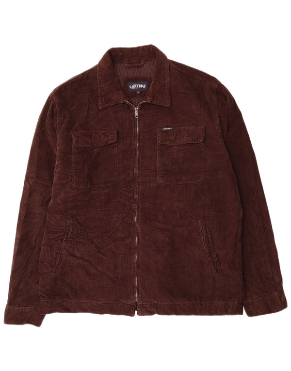 CARRERA Chaqueta de pana para hombre UK 42 XL Algodón marrón