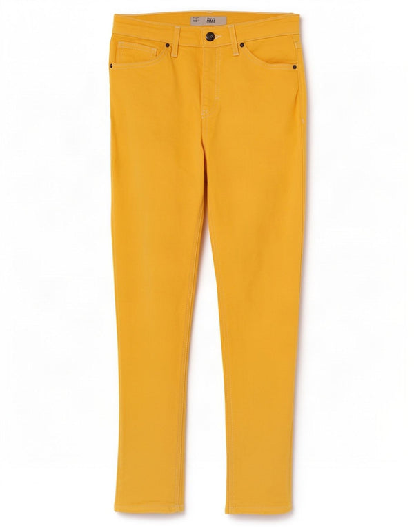 Vaqueros ajustados y cortos Jamie para mujer de Topshop W28 L25 Algodón amarillo