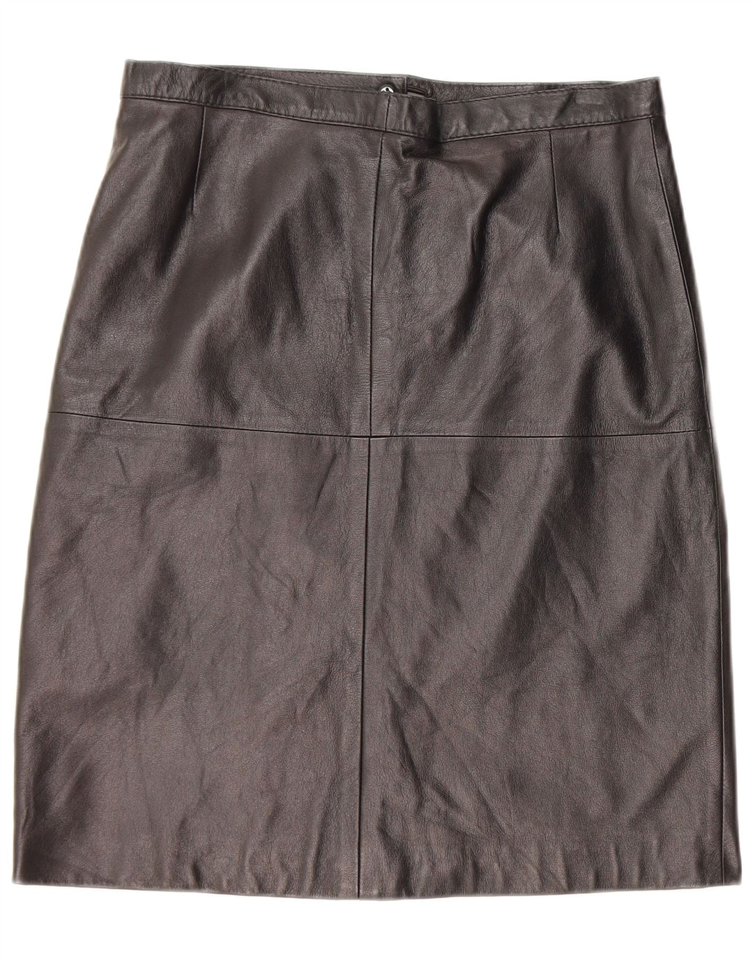 Falda de cuero vintage para mujer W30 cuero negro medio