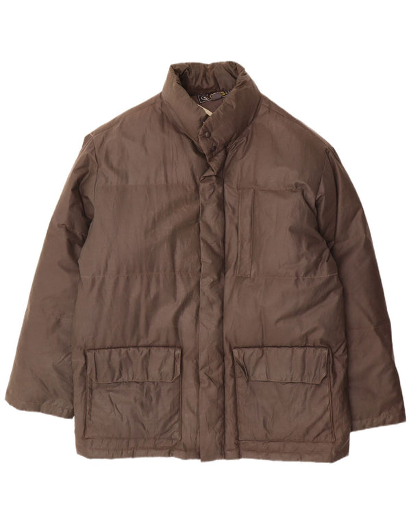 Ciesse Piumini Chaqueta acolchada holgada para hombre IT 48 Small Marrón Algodón