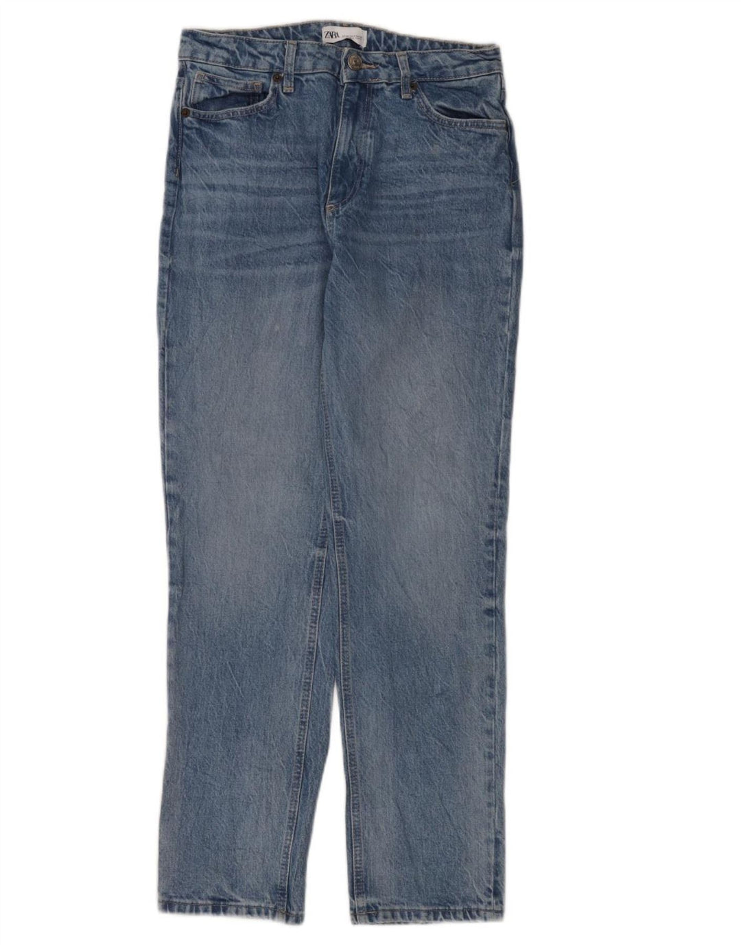 Zara Jeans Rectos Mujer EU 40 Medium W30 L31 Azul