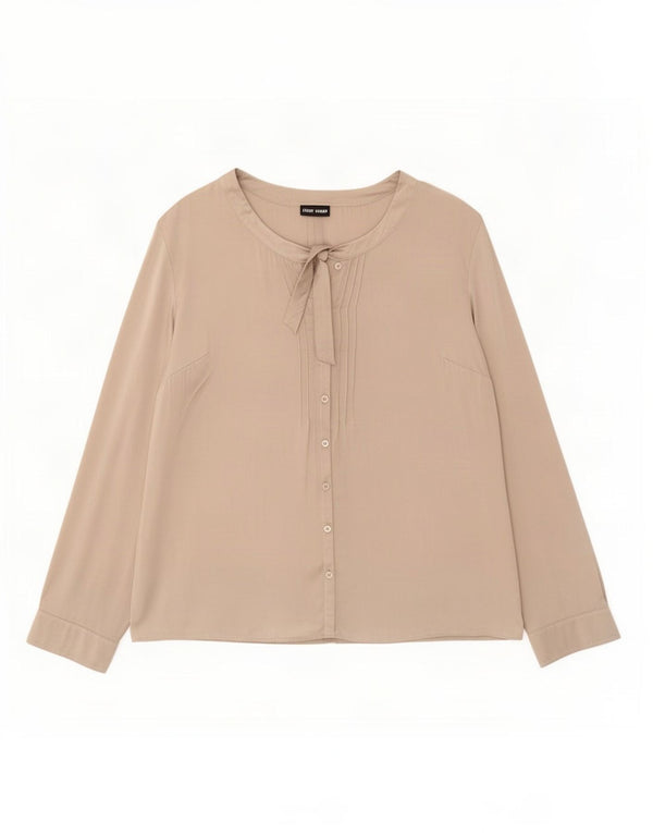 Gerry Weber Blusa camisera con lazo frontal para mujer UK 40 XL Beige