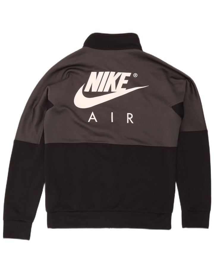 Nike - Chaqueta de chándal con gráfico para hombre, poliéster color block, talla pequeña, gris