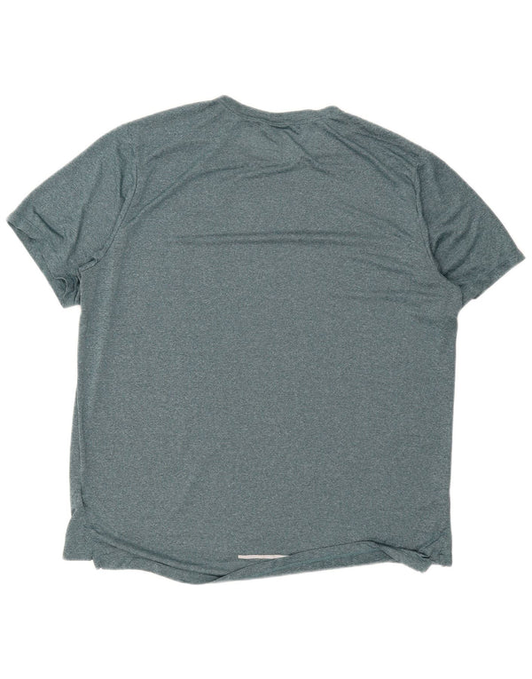 Nike Camiseta De Running Para Hombre Top XL Verde Moteado Poliéster Deportes