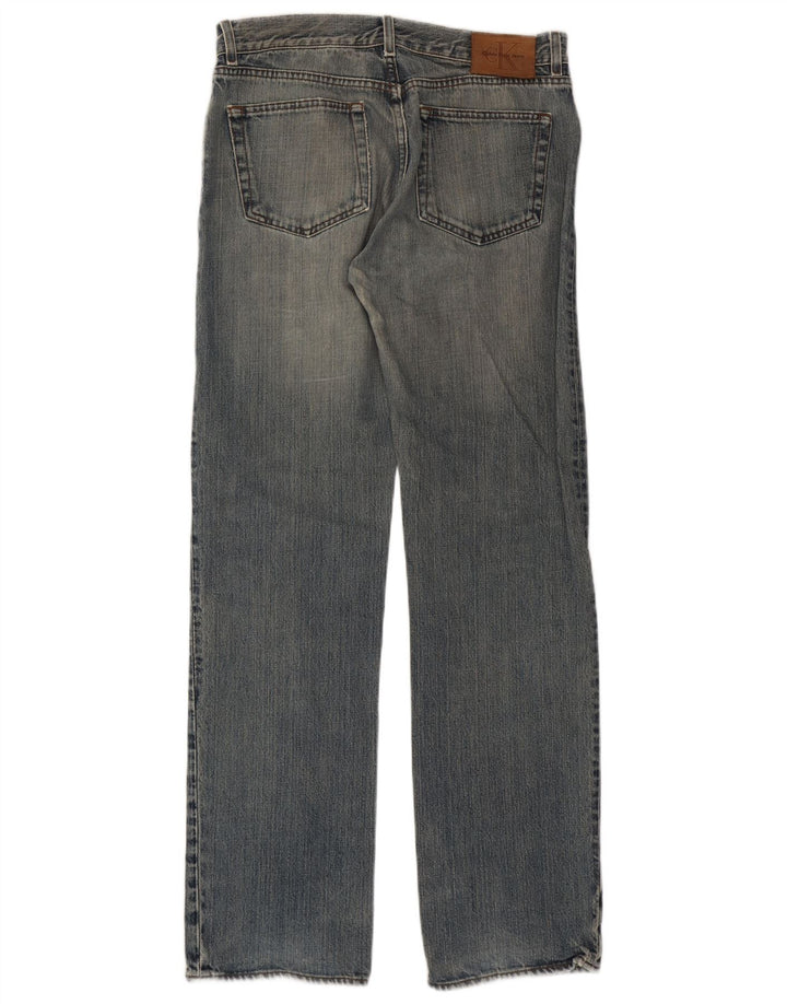 Vaqueros Rectos Calvin Klein Mujer W34 L34 Algodón Azul