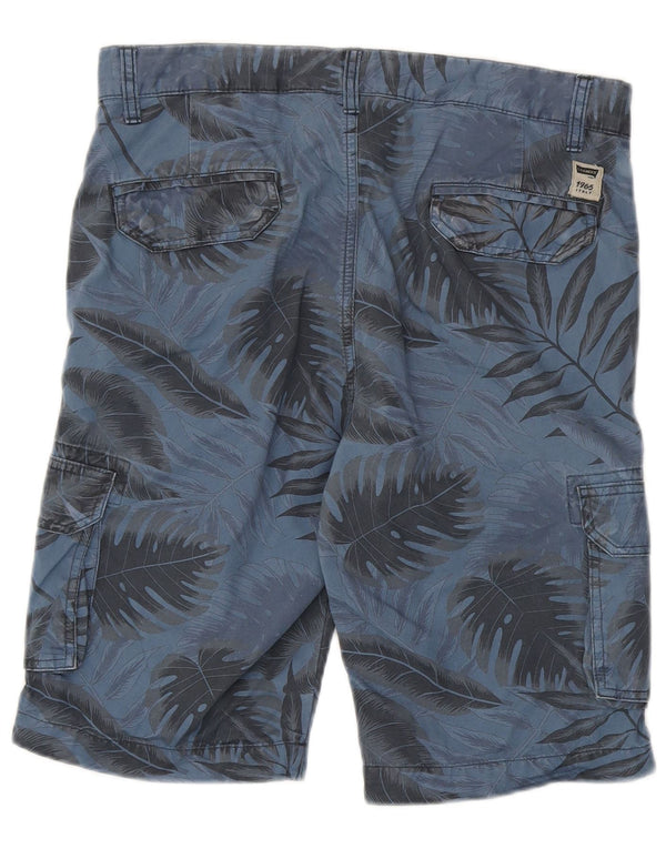 Carrera Pantalones cortos cargo para hombre IT 46 Small W31 Algodón floral azul