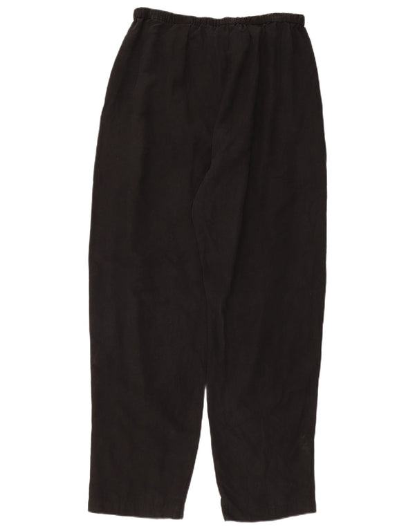 Marks & Spencer Pantalones casuales de cintura alta para mujer UK 12 Medium W26 L28 Blac