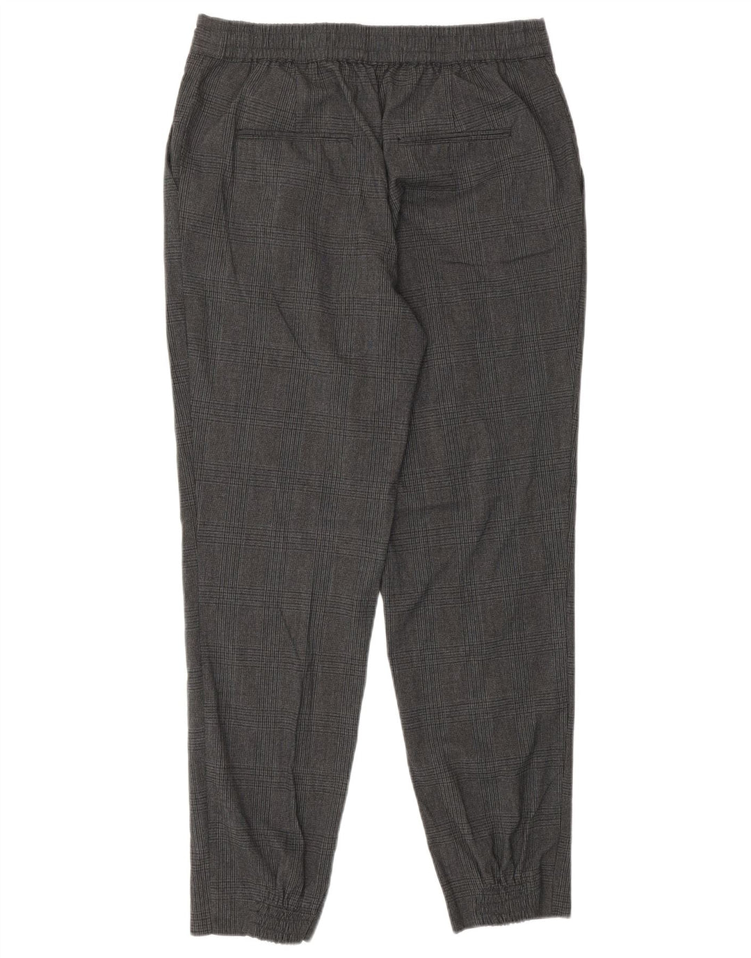 ZARA Mujer Pantalón Casual Pegged Small Cuadros Gris Poliéster