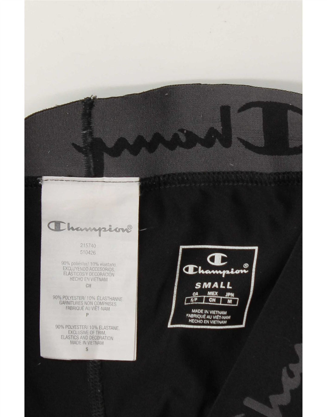 Champion Leggings gráficos para hombre pequeños W27 L27 poliéster negro