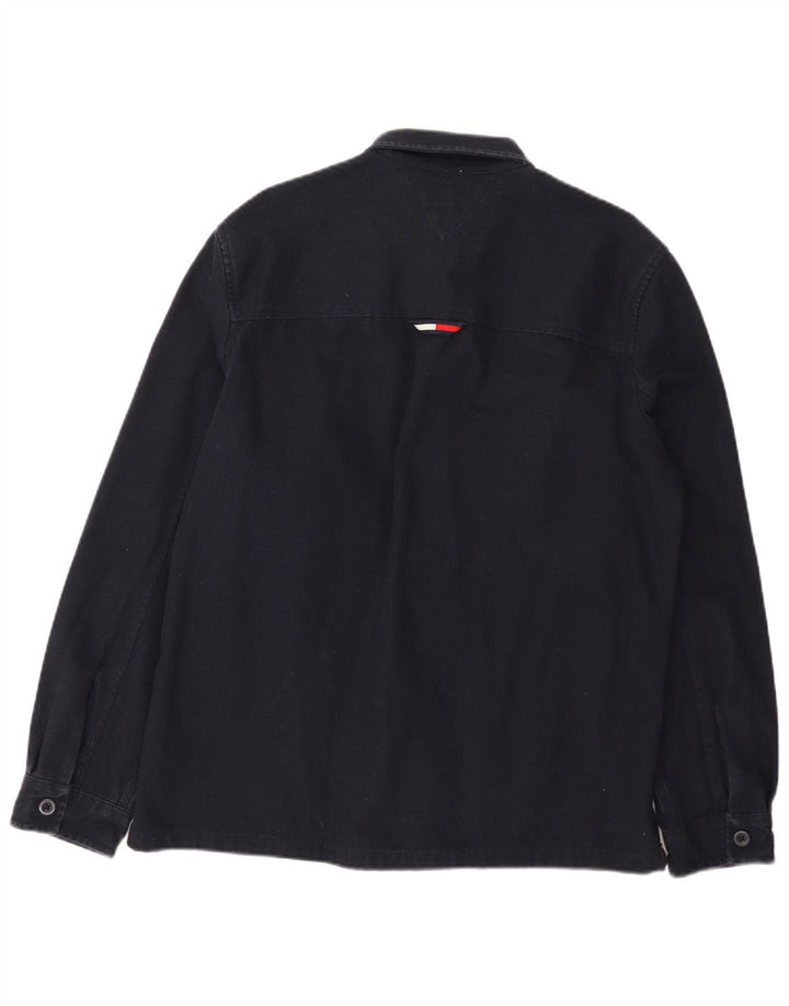 Tommy Hilfiger Camisa de leñador gráfica para hombre Algodón azul marino mediano