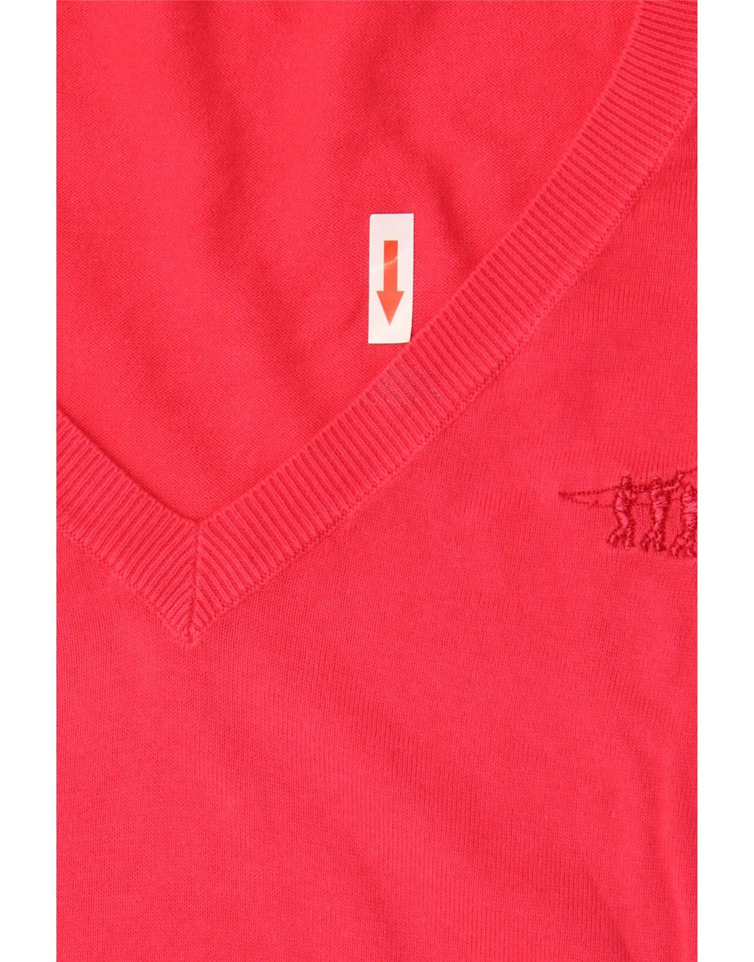Henry s Jersey de Manga Corta con Cuello en V para Mujer IT 44 Medium Red
