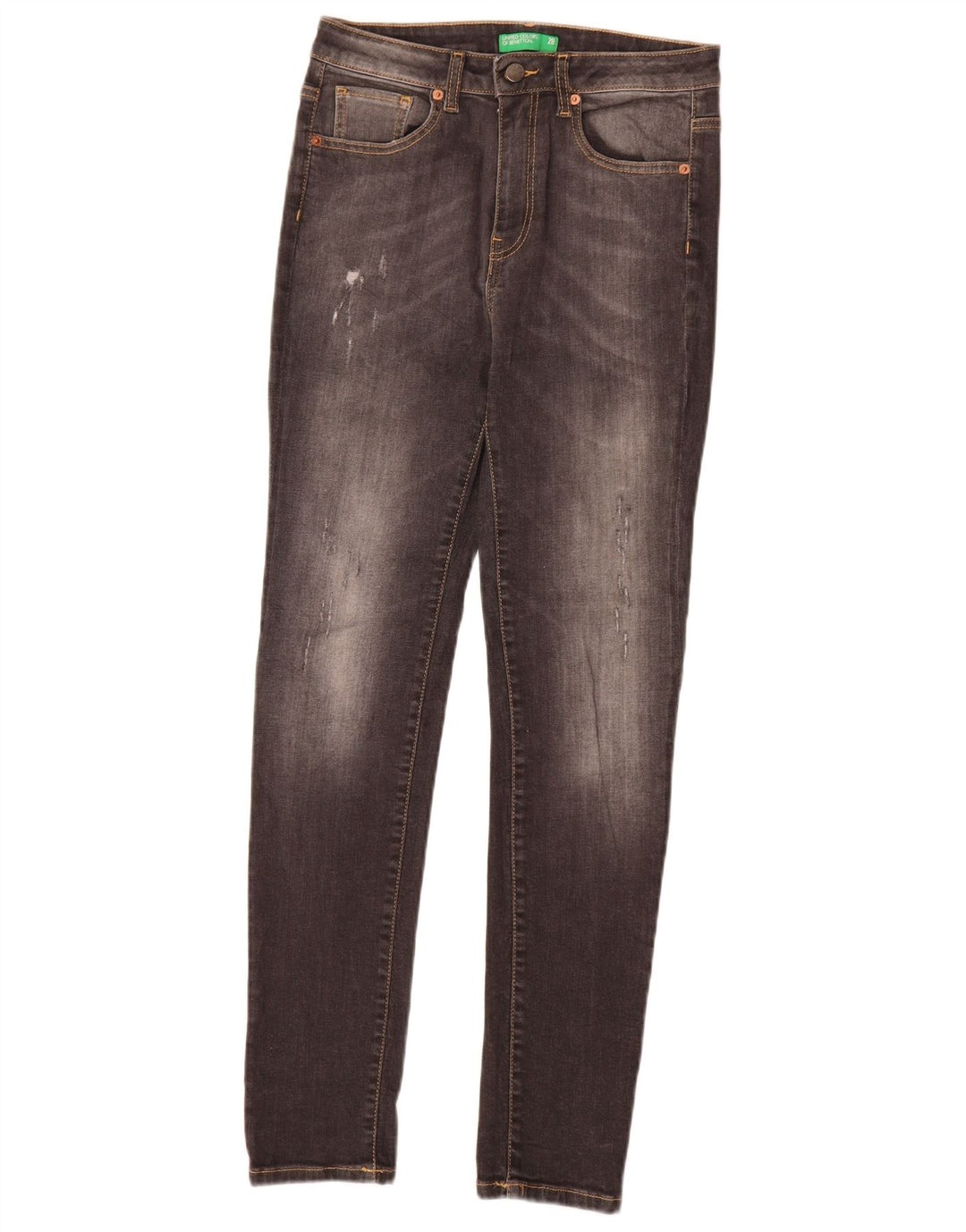 Benetton Vaqueros Pitillo Hombre W28 L30 Gris