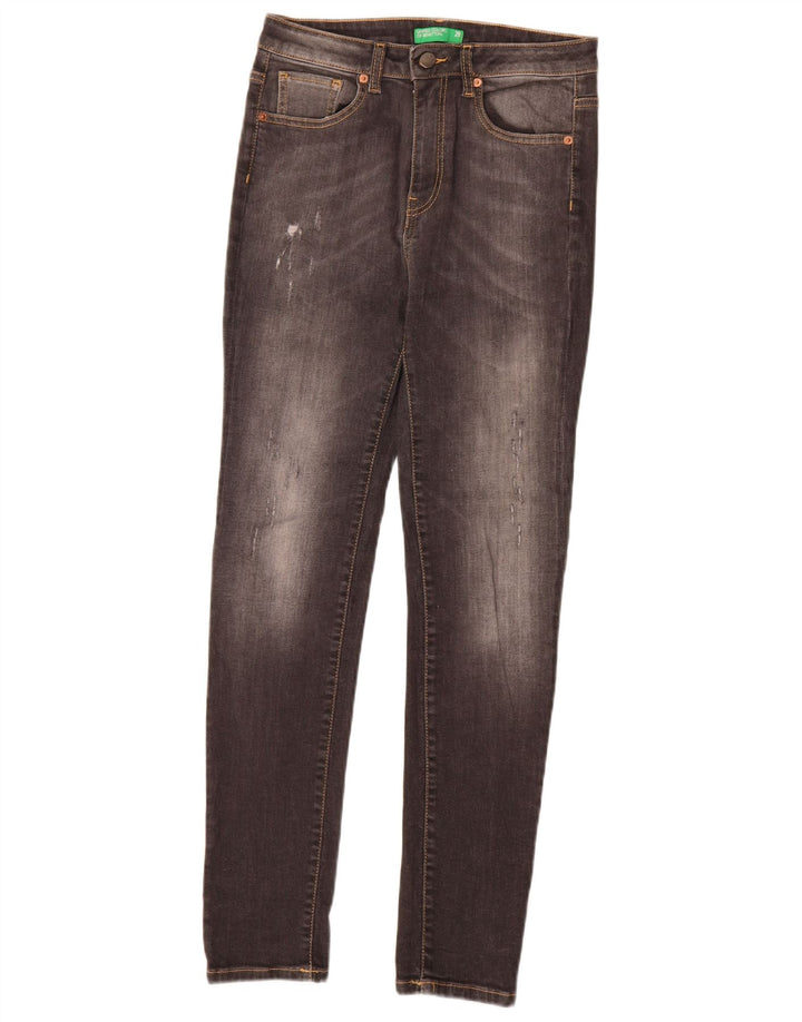 Benetton Vaqueros Pitillo Hombre W28 L30 Gris