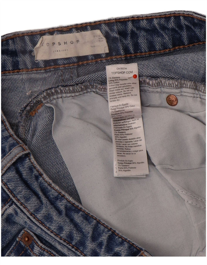 Vaqueros Rectos Mujer Topshop W30 L26 Poliéster Azul