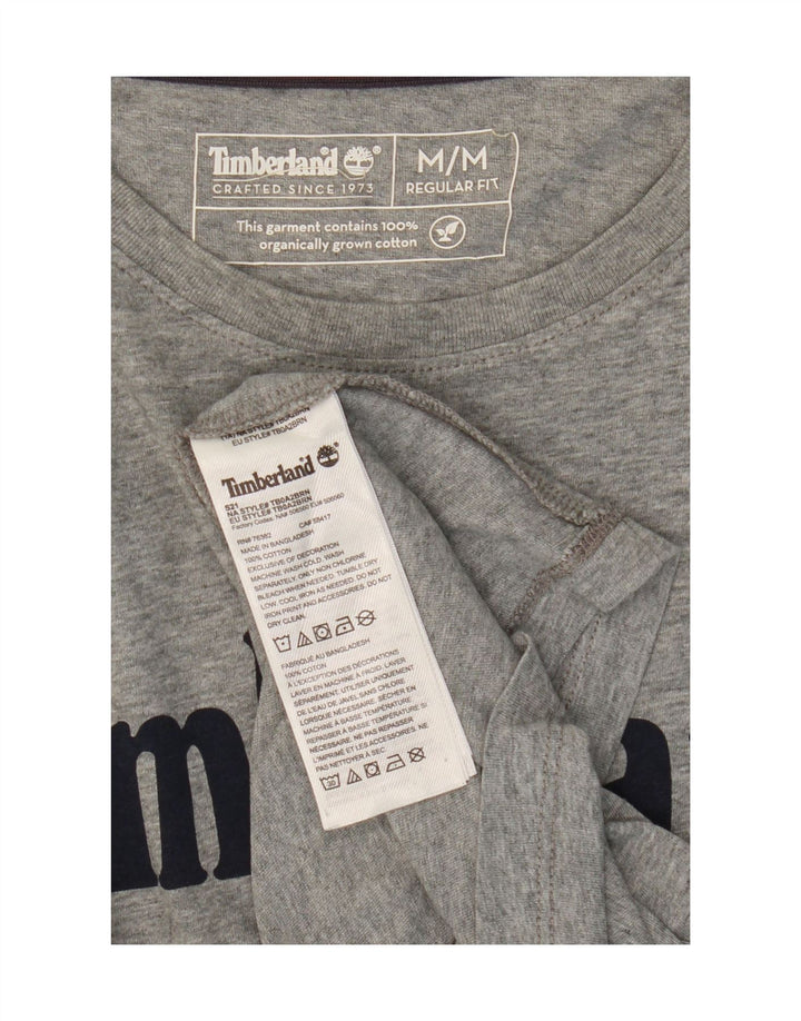 Timberland Camiseta gráfica de ajuste regular para hombre Top de algodón gris medio