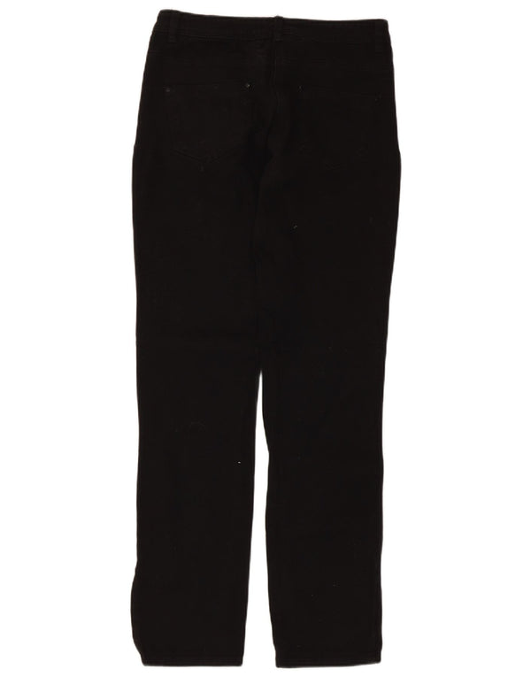 M&Co Pantalones casuales ajustados para mujer UK 10 Small W30 L29 Algodón negro