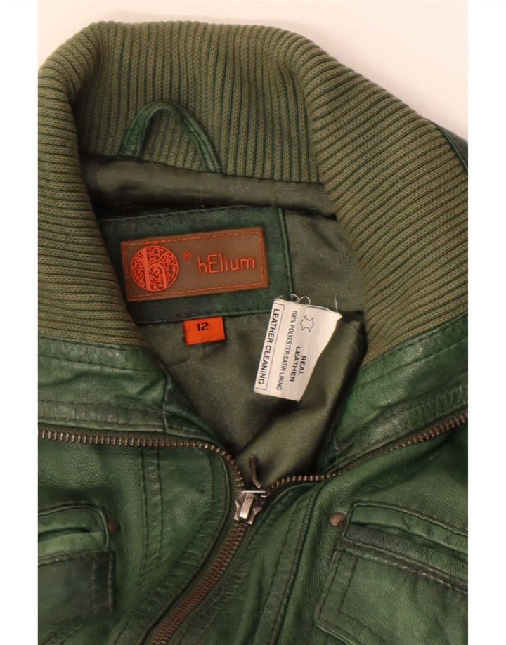 Helium - Chaqueta de piel para mujer, talla 40, color verde medio