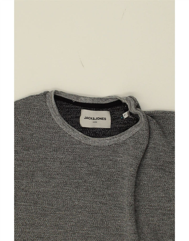 JACK & JONES Mens Top Long Sleeve Large Grey Polyester Vintage Jack & Jones and Second-Hand Jack & Jones from Messina Hembry 