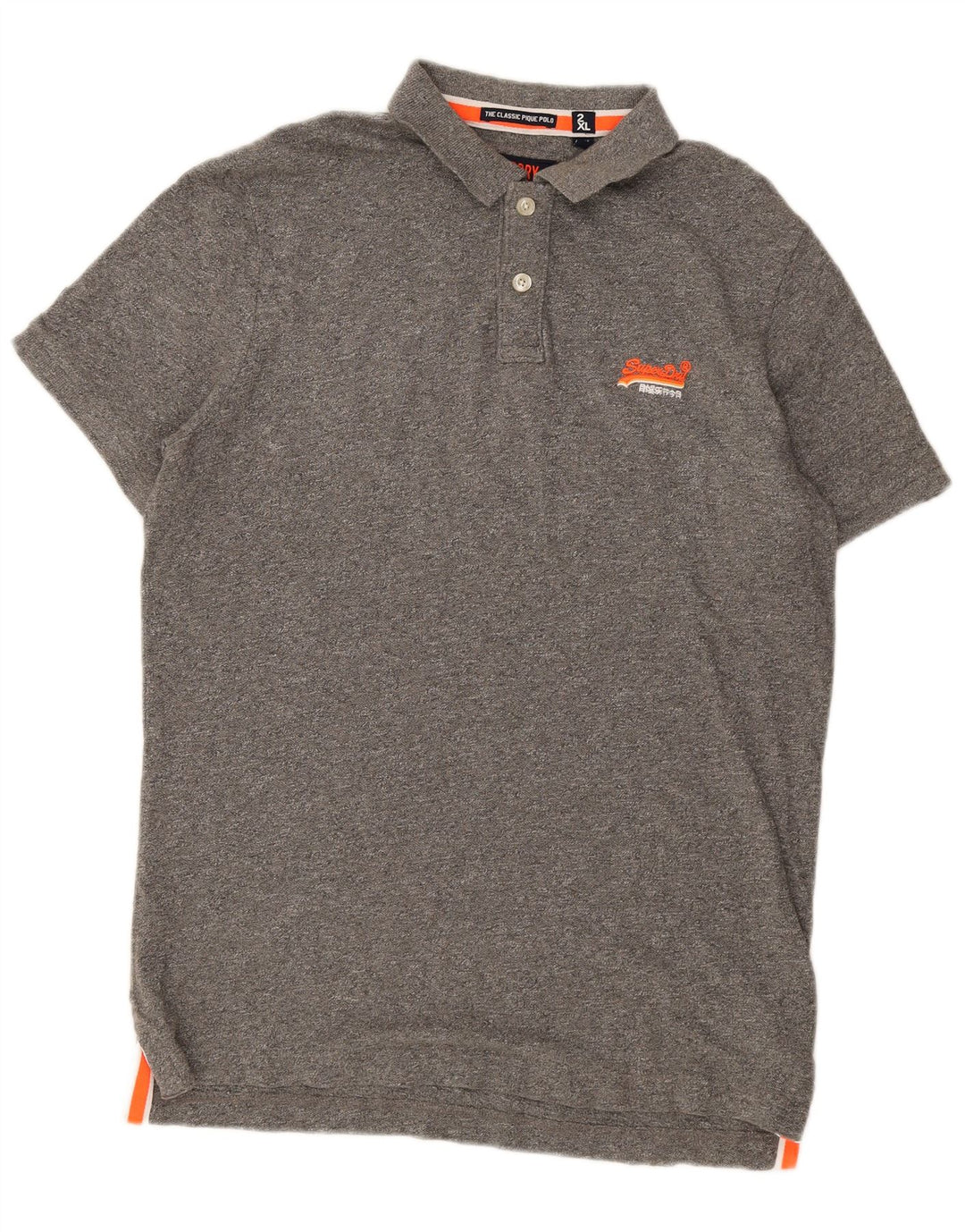 Superdry Polo para hombre 2XL Algodón gris