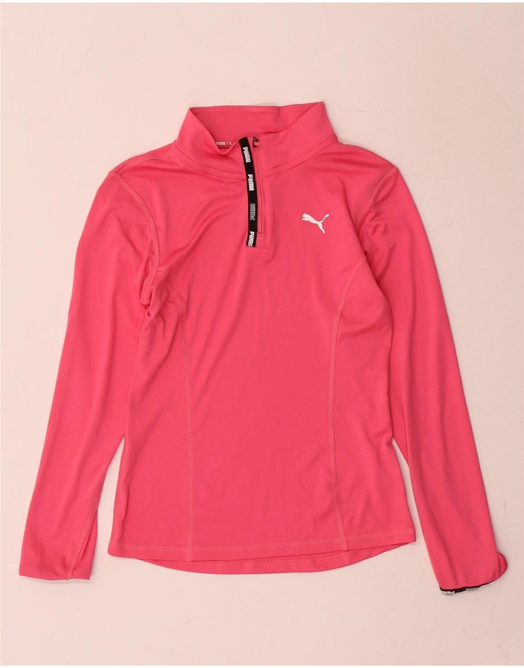 Puma Chándal con cremallera y cuello para niña, 9-10 años, rosa