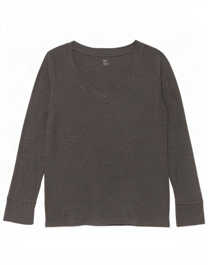 Gap Top Mujer Manga Larga UK 44 Grande Algodón Gris