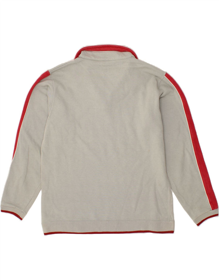 CHAMPION Boys Graphic Zip Neck Sweatshirt Jumper 13-14 Years Grey Vintage Champion and Second-Hand Champion from Messina Hembry 